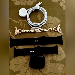 Used Apple Watch Series 5 (44mm) with Bumper, 2 Sports Bands & Gold Band